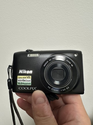 Nikon coolpix s3300 16mp - nikon, black